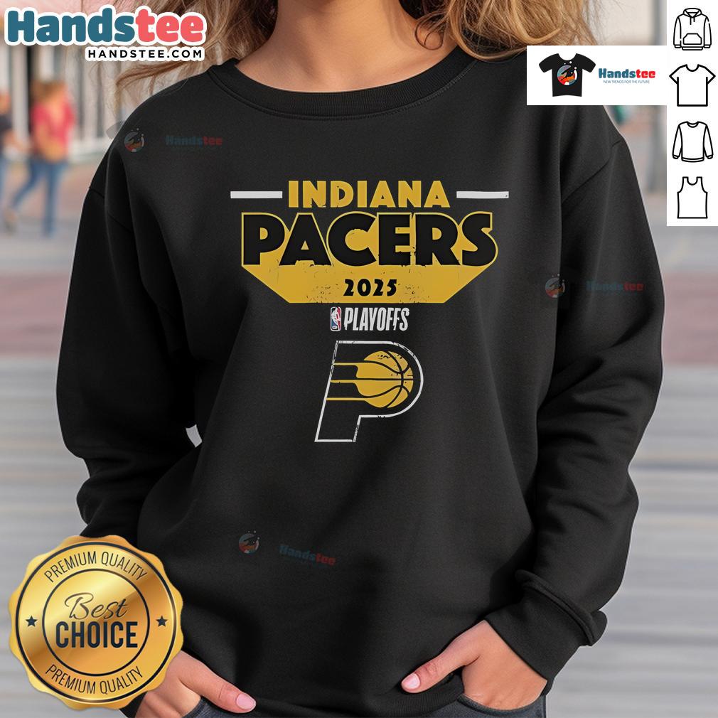 Good Indiana Pacers 2025 Playoff Participant Master Sweatshirt in navy blue, featuring team logo and stylish design.