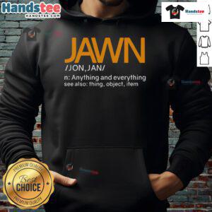 Alt Text: Philadelphia hoodie featuring 'Good Jawn' slang definition, perfect for fans of Philly culture and streetwear.