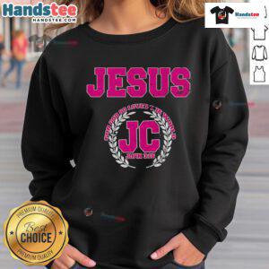 Good Jesus For God Loved The World John 3:16 sweatshirt featuring a stylish design for Christian apparel enthusiasts.