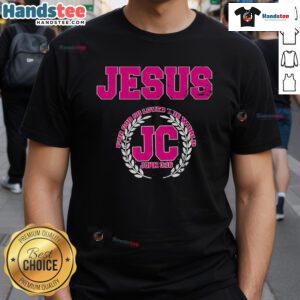 Good Jesus For God Loved The World JC John 3:16 T-Shirt featuring a bold scripture design, perfect for Christian apparel.