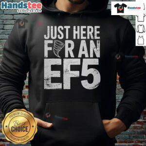 EF5 Storm Chaser hoodie featuring a bold design for tornado enthusiasts, perfect for storm chasing adventures.