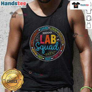 Good Lab Quad Crew Lab Week 2025 tank top for MLT and MLS lab scientists featuring a vibrant, eye-catching design.
