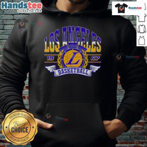 Vintage 1967 Los Angeles Basketball hoodie showcasing classic design and retro style for sports enthusiasts.