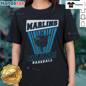 Alt Text: Good Miami Marlins Baseball Starter Ladies Tee in vibrant colors, perfect for fans and casual wear.