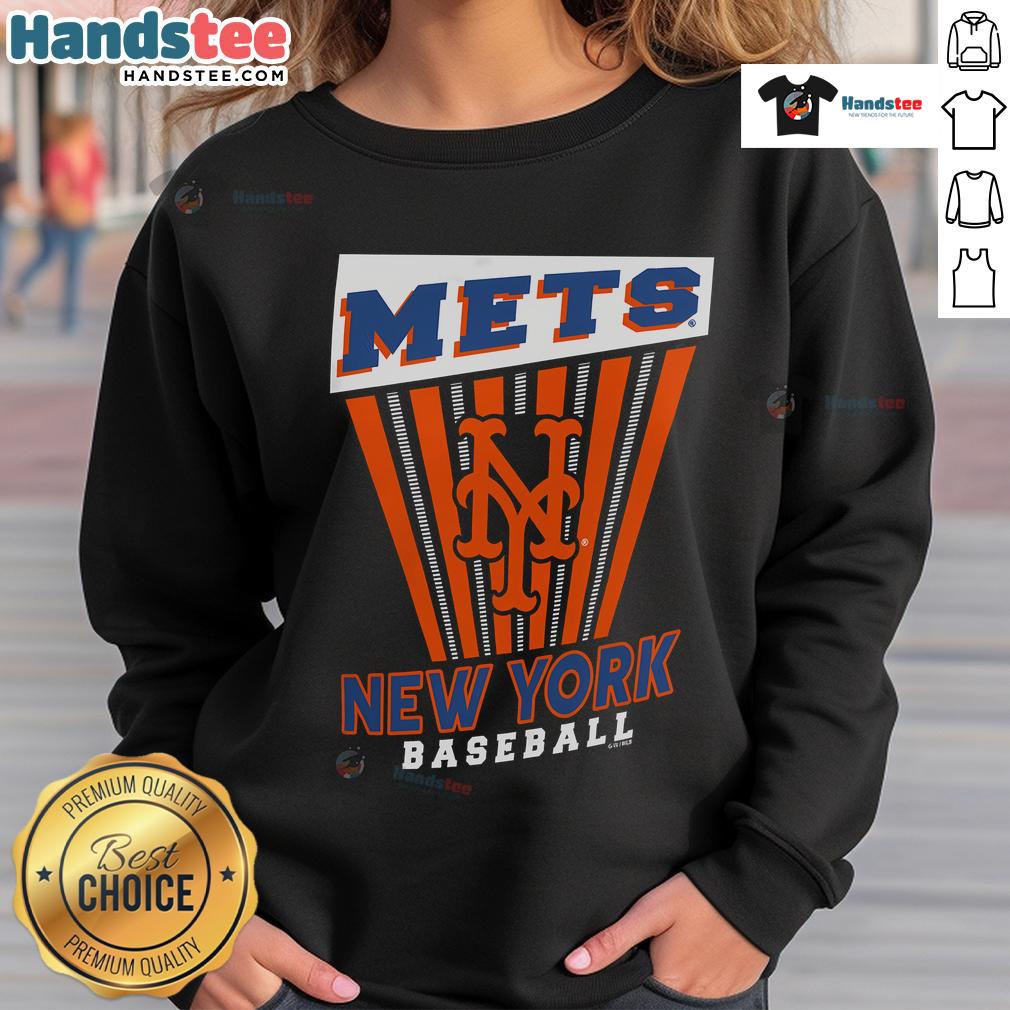 Alt Text: Good New York Mets baseball starter sweatshirt in blue with team logo, perfect for fans and casual wear.