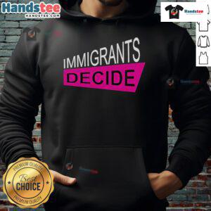 Prabal Gurung hoodie featuring the 'Immigrants Decide' slogan, promoting inclusivity and diversity in fashion.