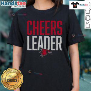 Good Southeast Missouri State Redhawks cheerleader ladies in team tees showcasing school spirit at a game.