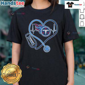 Good Tennessee Titans Caring Hearts Nurses Ladies Tee featuring a stylish design perfect for dedicated Titans fans.