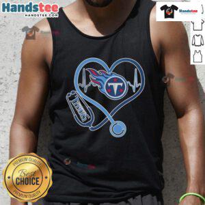 Good Tennessee Titans Caring Hearts Nurses Tank Top featuring vibrant team colors and a heartwarming design.