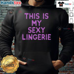 Model wearing a sexy lingerie hoodie, showcasing stylish design and comfort in trendy intimate apparel.