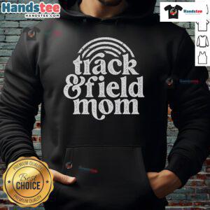 Good Track Mom running in a hoodie, celebrating Mother's Day with a passion for track and field.