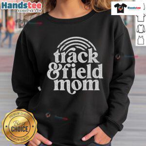 Good Track Mom sweatshirt for Mother's Day featuring a runner, perfect gift for track and field moms.