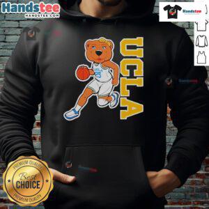 Alt Text: UCLA Bruins women's basketball hoodie featuring Joe Bruin mascot design, perfect for fans and athletes.