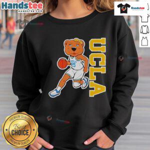 UCLA Bruins women's basketball sweatshirt featuring Joe Bruin mascot, perfect for fans supporting their team.