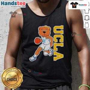 UCLA Bruins women's basketball tank top featuring Joe Bruin mascot design, perfect for fans and athletes.