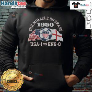 Alt Text: Good US Soccer The Miracle On Grass 1950 hoodie featuring vintage soccer graphics and a comfortable fit.