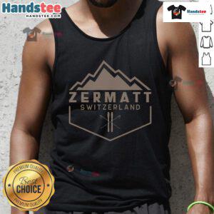 Stylish tank top featuring 'Good Zermatt Switzerland' design, perfect for summer outings and travel enthusiasts.
