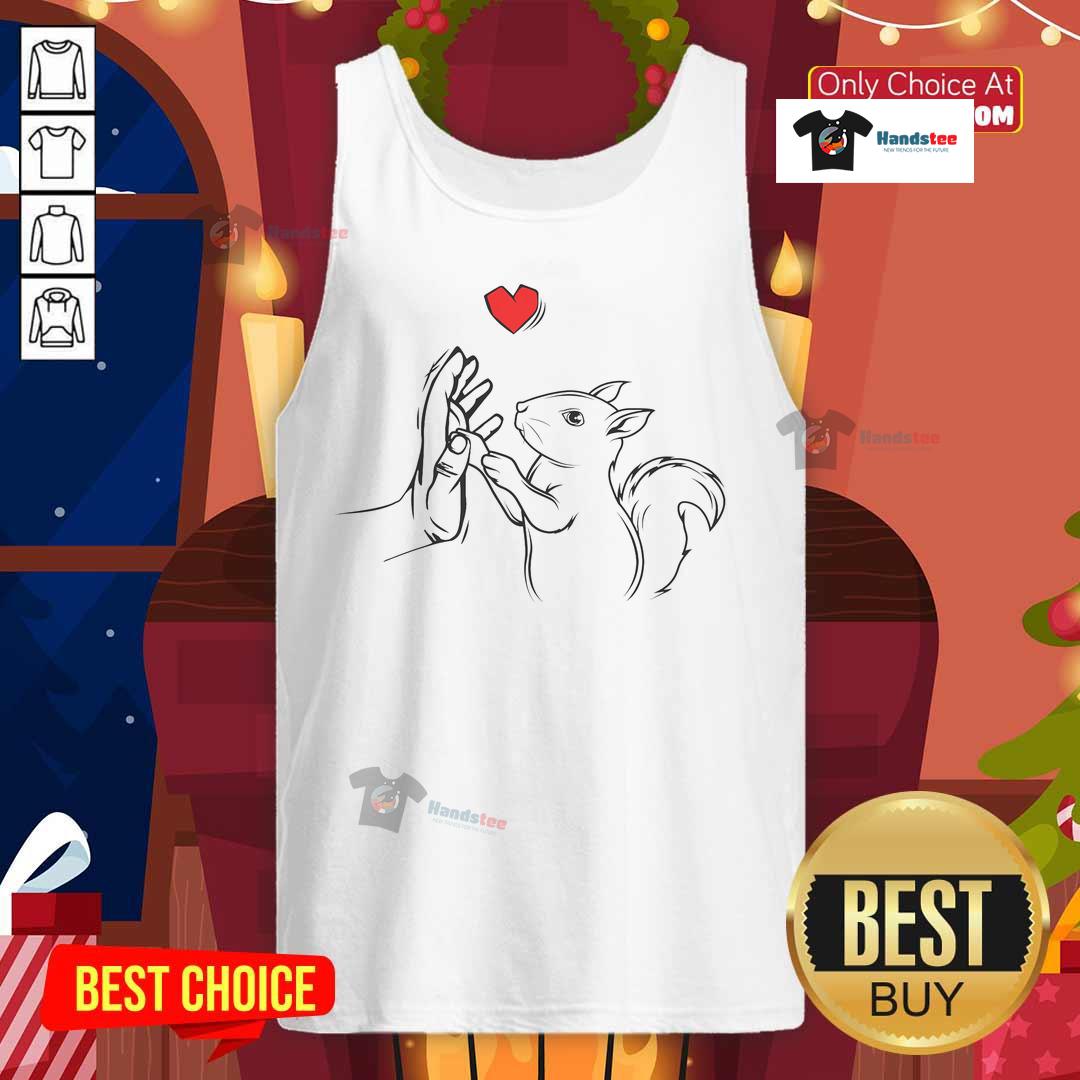 Happy squirrel love tank top featuring a playful squirrel graphic for a fun and stylish summer outfit.