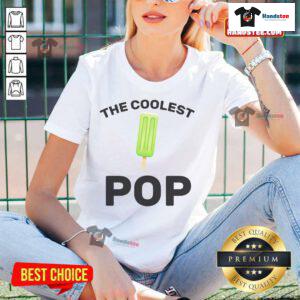 Happy The Coolest Pop Ladies Tee featuring vibrant colors and a trendy design perfect for pop culture enthusiasts.