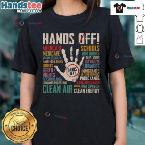 Hot Hands Off People Right Ladies Tee featuring a stylish graphic design perfect for casual wear and expressing individuality.