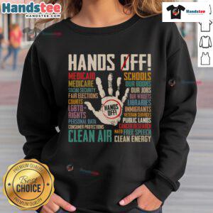 Hot Hands Off People Right Sweatshirt in cozy fabric, perfect for casual wear and expressing a fun, laid-back style.