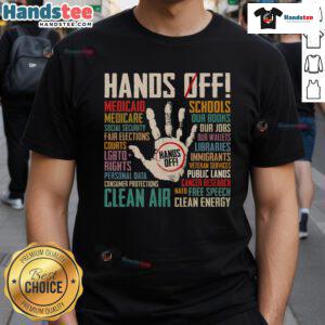 Hot Hands Off People Right T-Shirt featuring bold graphic design, perfect for expressing individuality and personal style.