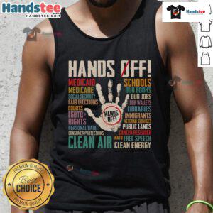 Casual summer style: Hot Hands Off People right tank top worn by a model in a vibrant outdoor setting.