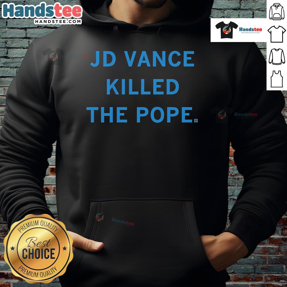 Hot J.D. Vance Killed The Pope hoodie featuring bold graphic design and vibrant colors, perfect for casual wear.
