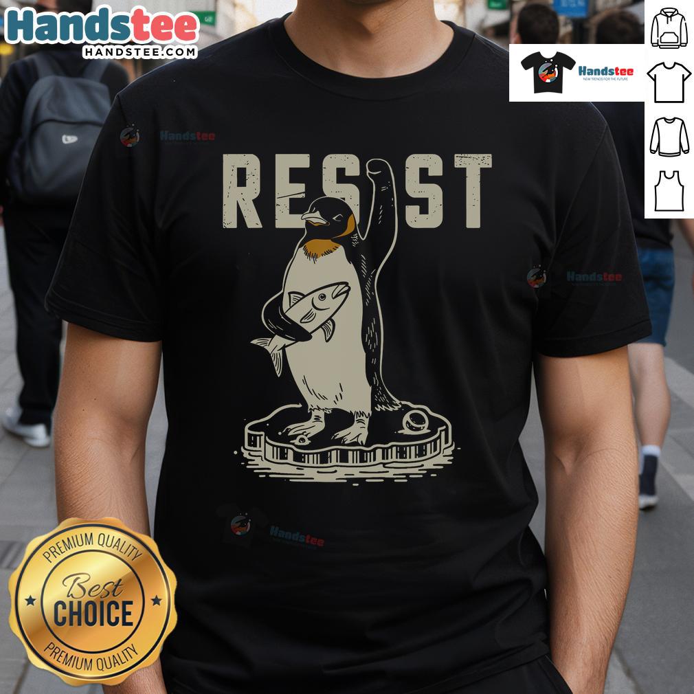 Hot Resist Penguin T-Shirt featuring a playful penguin graphic, perfect for casual wear and animal lovers.