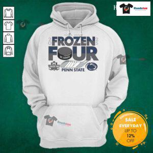 Alt Text: White Penn State Nittany Lions hoodie for the 2025 NCAA Frozen Four Men's Ice Hockey Tournament.