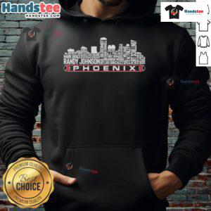 Nice Arizona baseball team all-time legends hoodie with Phoenix city skyline design, perfect for fans and collectors.