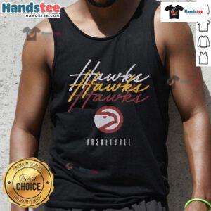 Nice Atlanta Hawks Hardwood Classics Triple Stack Tank Top featuring vibrant team colors and retro design.