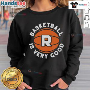 Nice Basketball is Very Good logo sweatshirt featuring vibrant design and comfortable fit for sports enthusiasts.