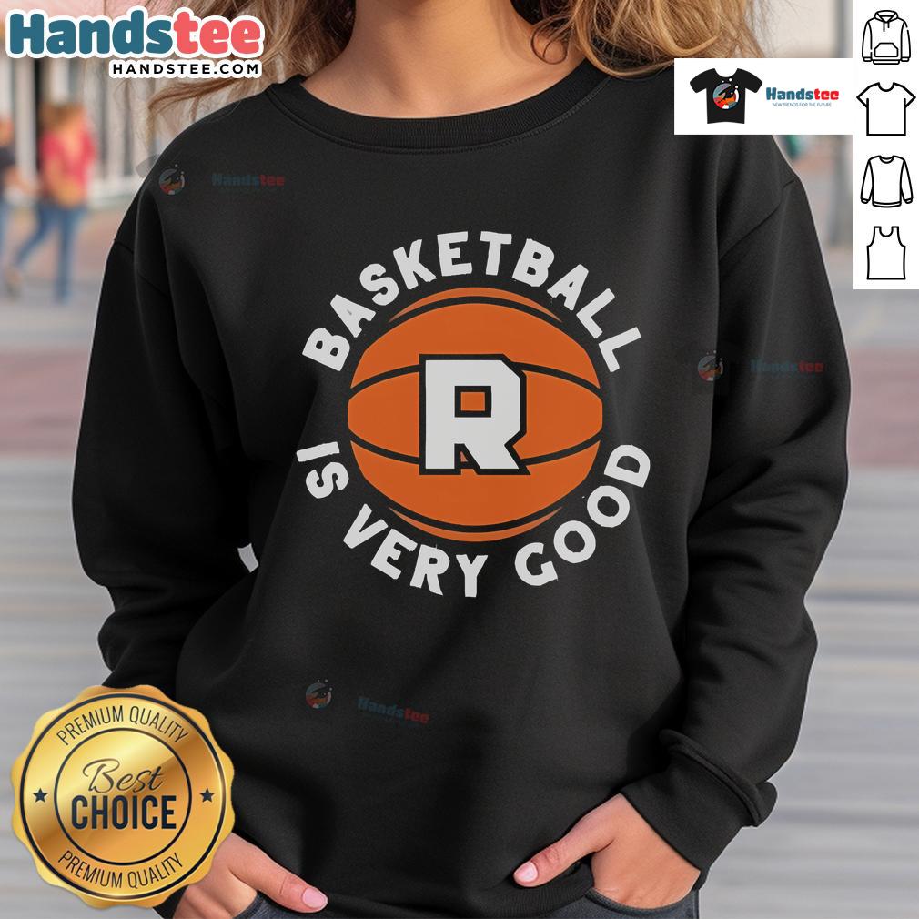 Nice Basketball is Very Good logo sweatshirt featuring vibrant design and comfortable fit for sports enthusiasts.