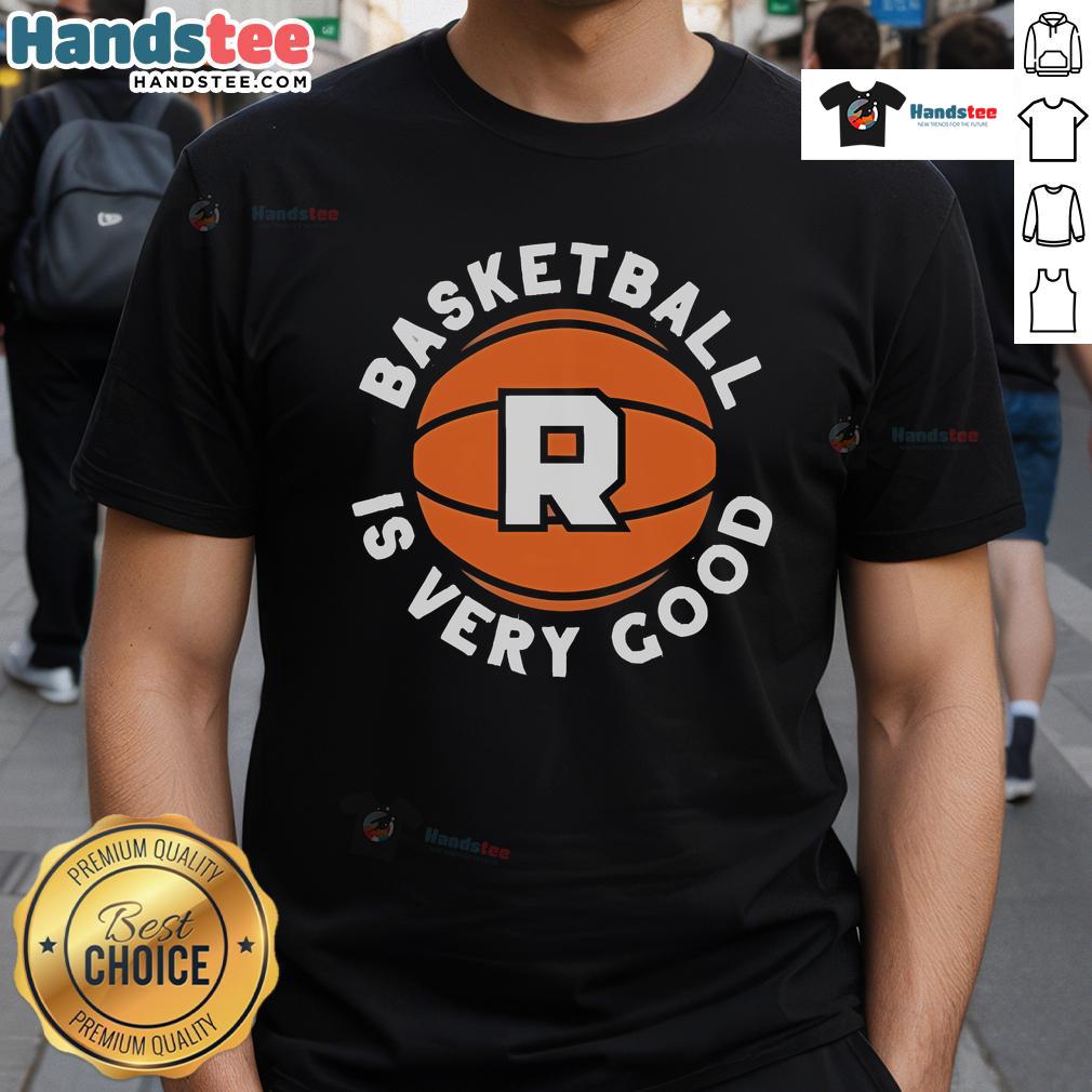 Alt Text: Nice Basketball Is Very Good logo T-shirt featuring a stylish design for basketball enthusiasts.