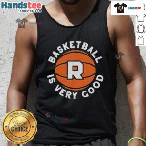 Stylish Nice Basketball is Very Good logo tank top featuring a vibrant design perfect for sports enthusiasts.