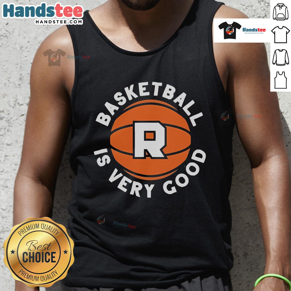 Stylish Nice Basketball is Very Good logo tank top featuring a vibrant design perfect for sports enthusiasts.