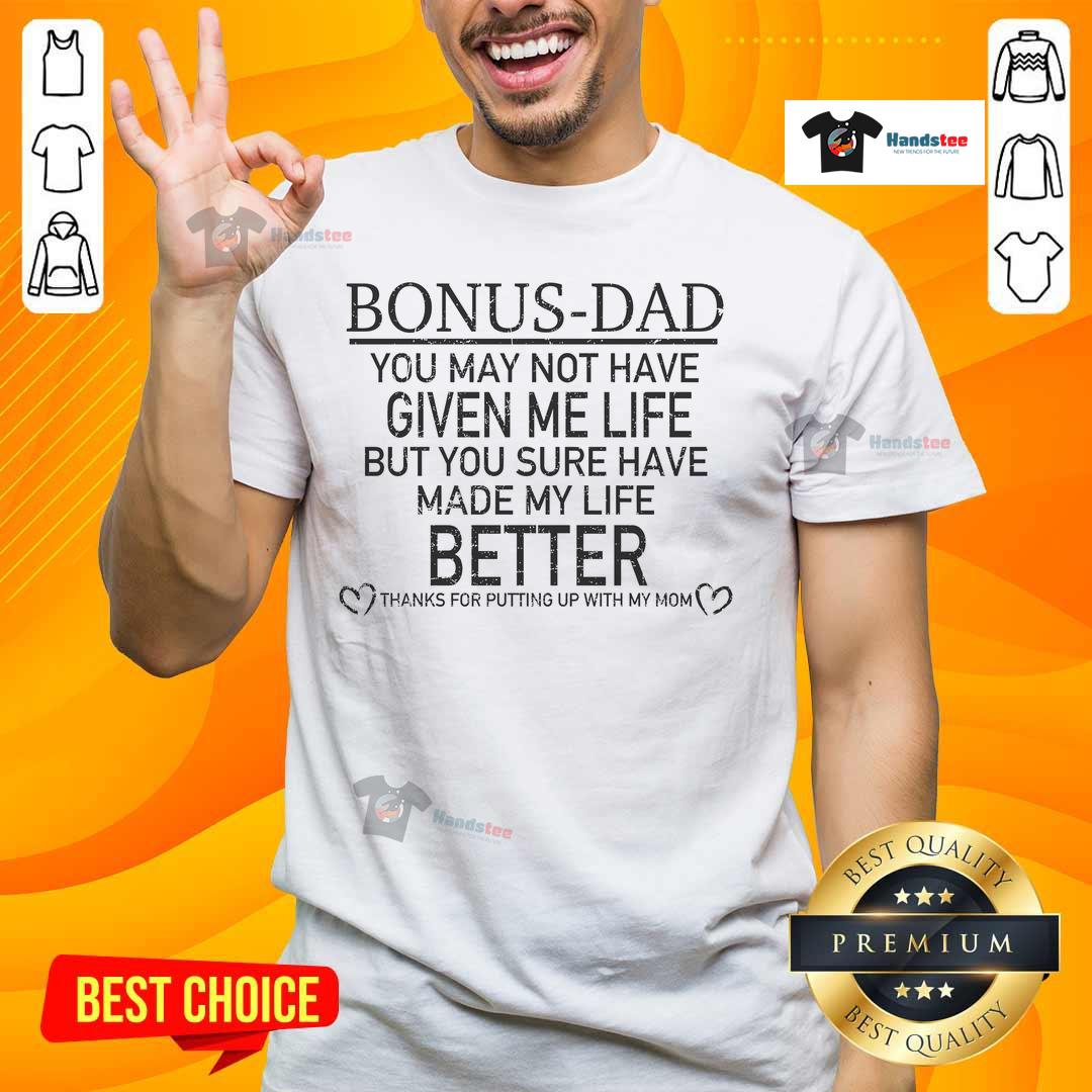 Nice Bonus-Dad T-Shirt: A heartfelt tribute to stepdads who enrich our lives with love and support.