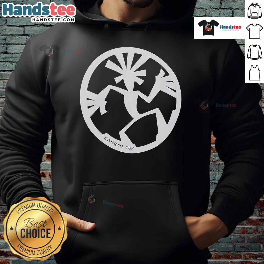 Stylish Nice Carrot Top logo hoodie in vibrant orange, perfect for casual wear and showcasing unique fashion.