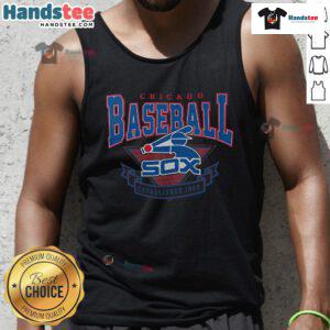 80s inspired Chicago White Sox starter tank top featuring vibrant colors and classic logo, perfect for fans and retro style.