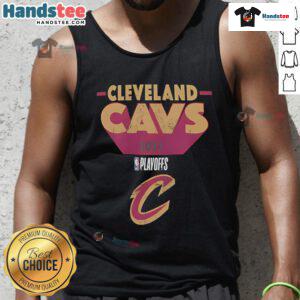 Alt Text: Nice Cleveland Cavaliers 2025 Playoff Participant master tank top featuring team colors and logo.