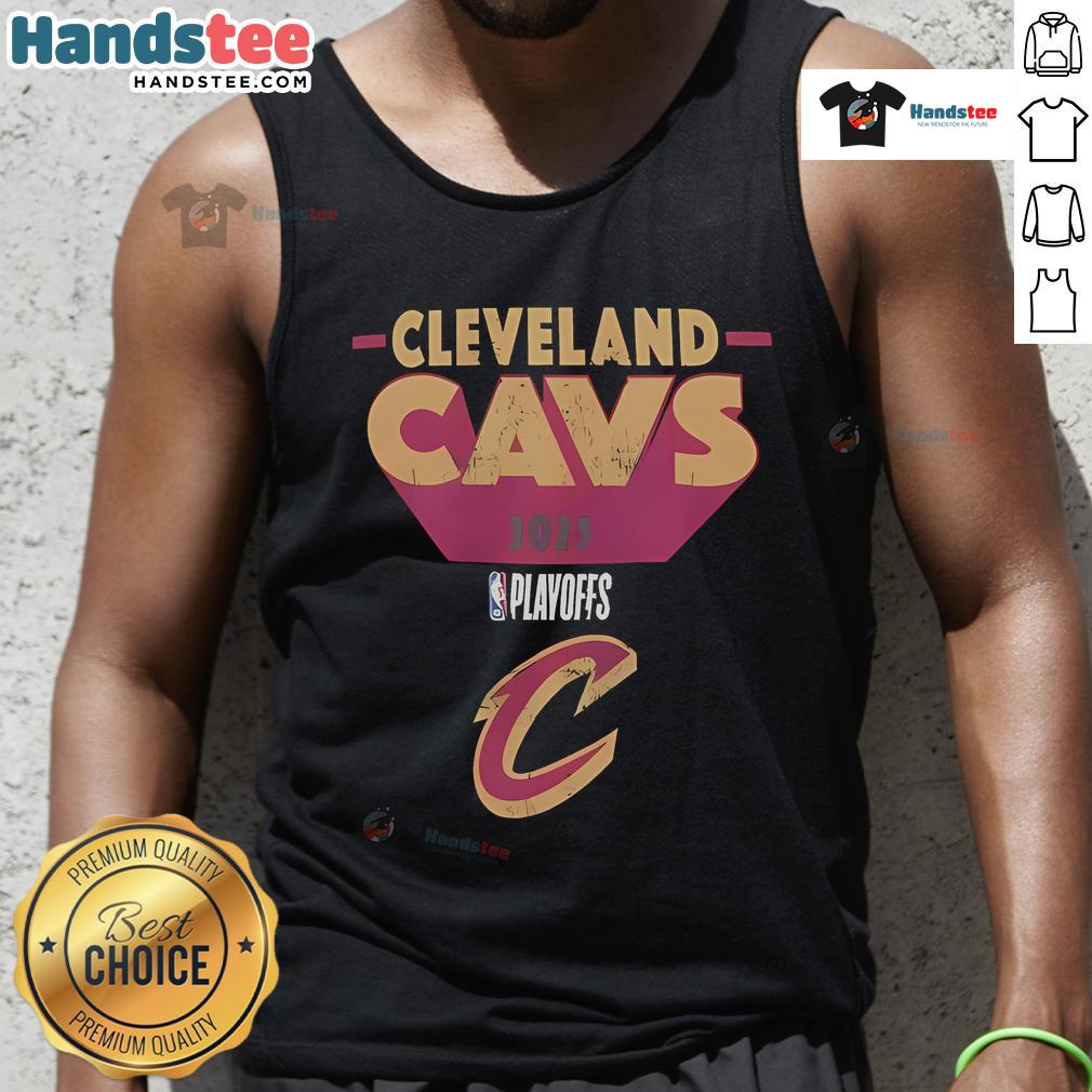 Alt Text: Nice Cleveland Cavaliers 2025 Playoff Participant master tank top featuring team colors and logo.