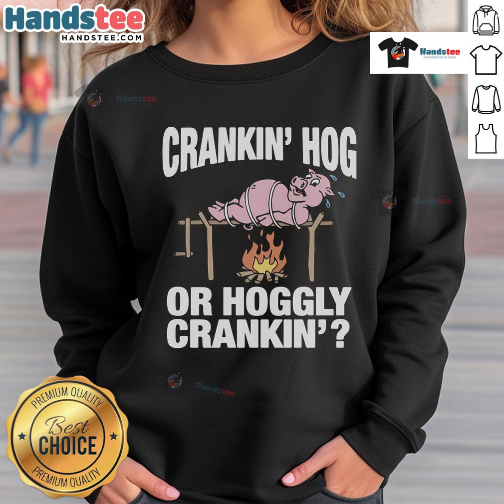 Nice Crankin Hog sweatshirt featuring a bold graphic design, perfect for motorcycle enthusiasts and casual wear.