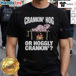 Nice Crankin' Hog T-Shirt featuring bold graphics and a stylish design for motorcycle enthusiasts and casual wear.