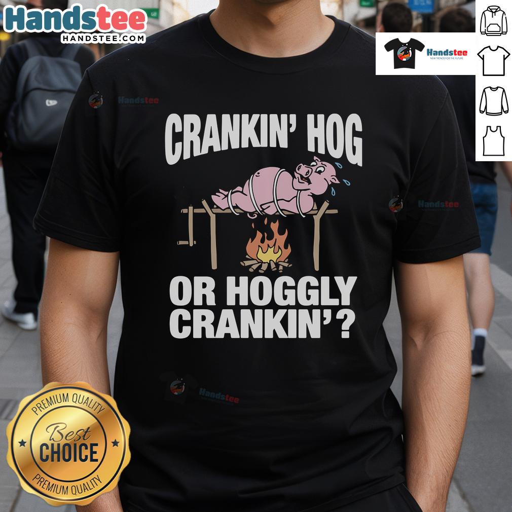 Nice Crankin' Hog T-Shirt featuring bold graphics and a stylish design for motorcycle enthusiasts and casual wear.
