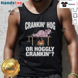 Alt Text: Stylish 'Nice Crankin Hog' tank top featuring bold graphics, perfect for casual wear and motorcycle enthusiasts.