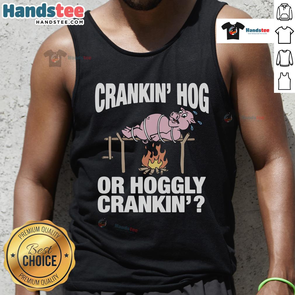 Alt Text: Stylish 'Nice Crankin Hog' tank top featuring bold graphics, perfect for casual wear and motorcycle enthusiasts.
