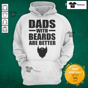 Nice dads with beards wear a stylish hoodie featuring a fun slogan, perfect for casual outings and family time.