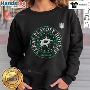 Nice Dallas Stars black sweatshirt for the 2025 Stanley Cup Playoffs, perfect for home ice cheering.