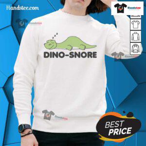 Cute Nice Dino Snore Pajamas featuring a dinosaur sweatshirt design, perfect for cozy sleepwear for kids.